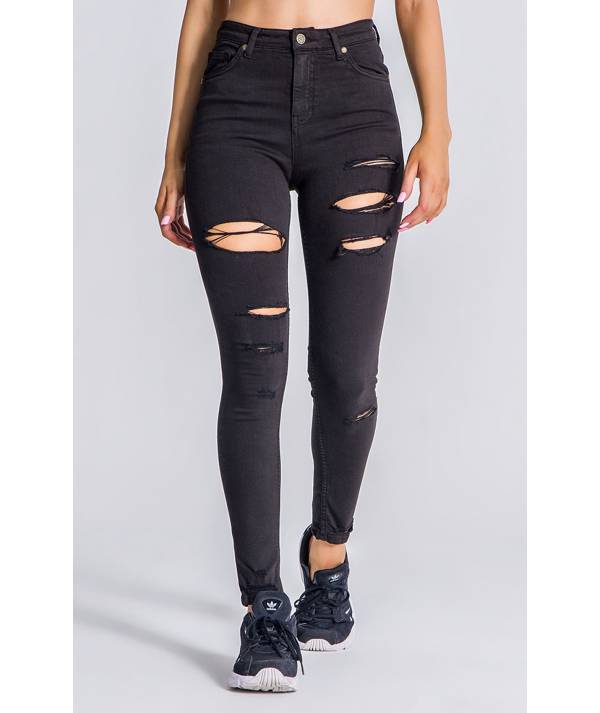JEANS GIANNI KAVANAGH TIRO ALTO DESTROYED