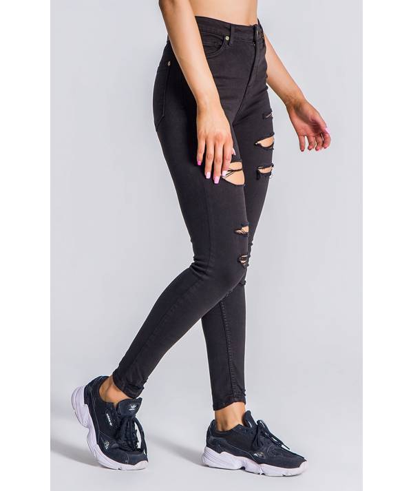 JEANS GIANNI KAVANAGH TIRO ALTO DESTROYED