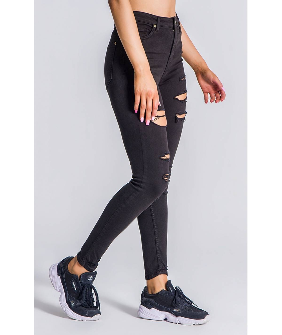 JEANS GIANNI KAVANAGH TIRO ALTO DESTROYED