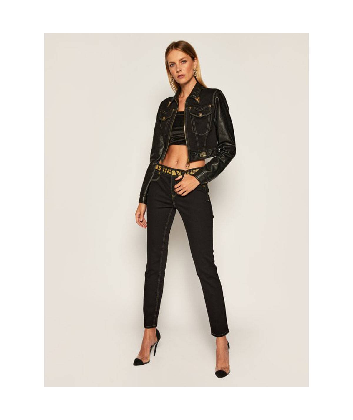 JEANS VERSACE LOGO CINTURA