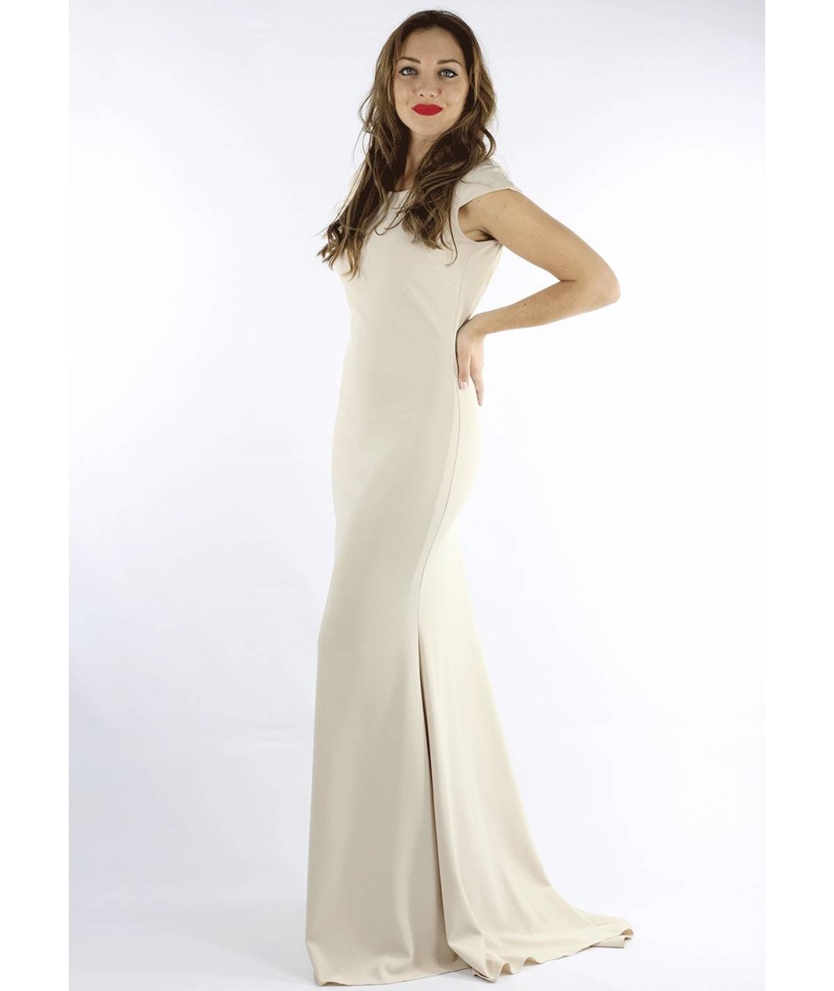 VESTIDO LARGO COLLAR PERLAS ES