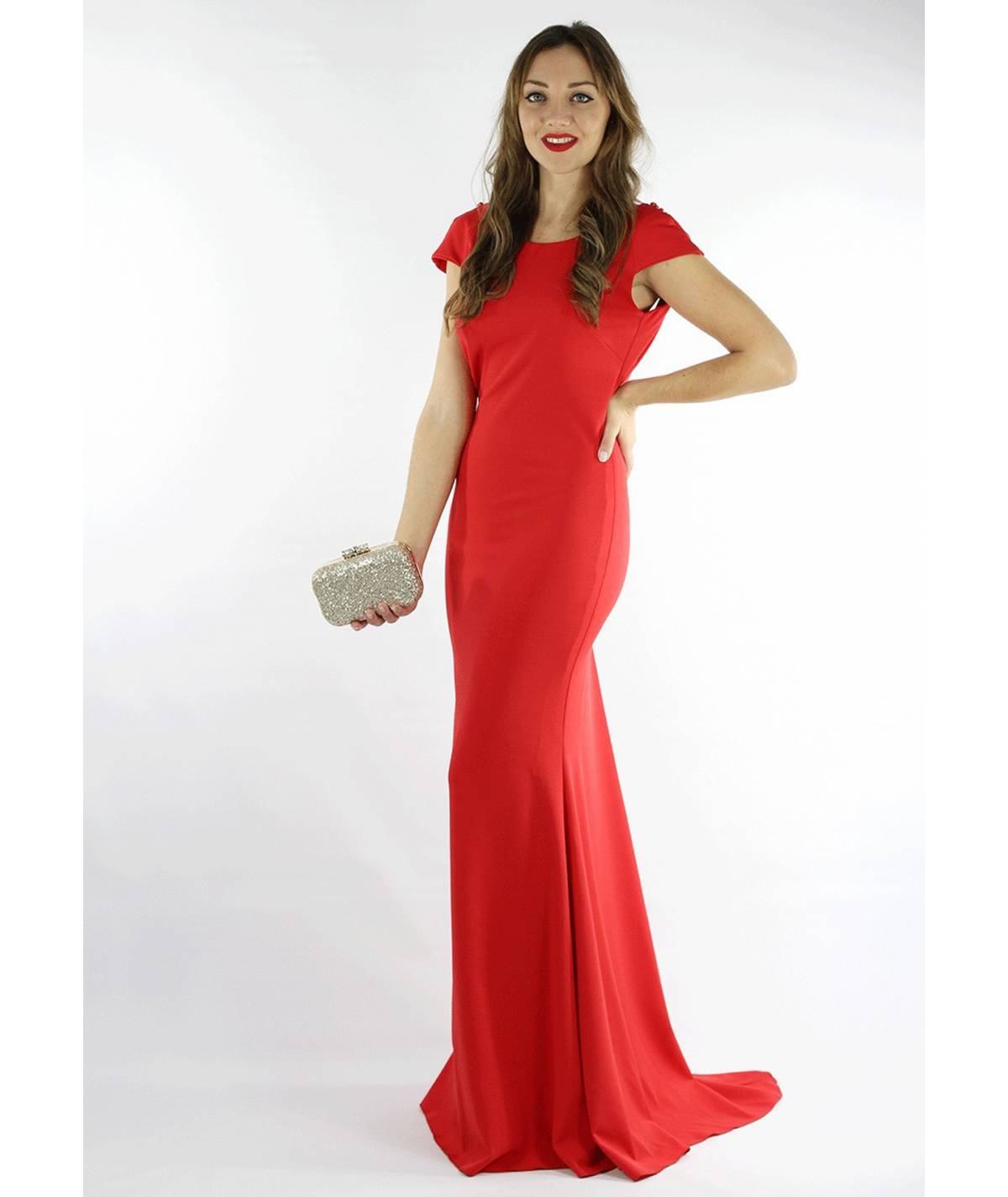 VESTIDO LARGO COLLAR PERLAS ES