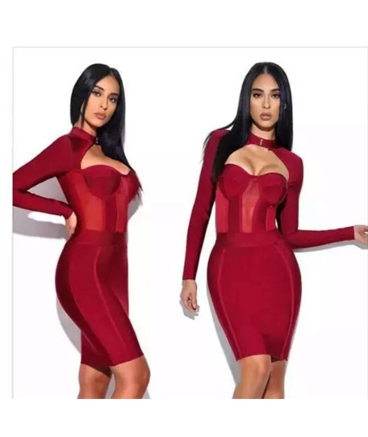 VESTIDO ELASTICO TRIPLE BOTON