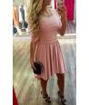 VESTIDO LAZO ESPALDA MANGA