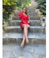 VESTIDO MB MANGA BALON PERLA