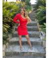 VESTIDO MB MANGA BALON PERLA