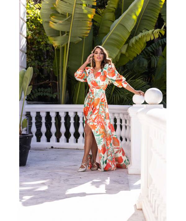 VESTIDO MB LARGO RASO ABERTURA