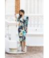 VESTIDO MB MIDI ANUDADO LATERAL ESTAMPADO