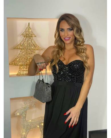VESTIDO LARGO CORSET LENTEJUEL
