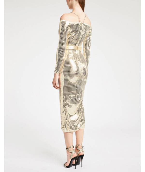 VESTIDO DENNY ROSE METAL CUADR