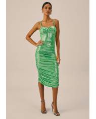 VESTIDO LANCA PERFUME FRANZIDO SHINE