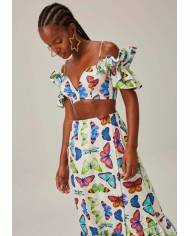 TOP+FALDA LANCA PERFUME BUTTERFLY