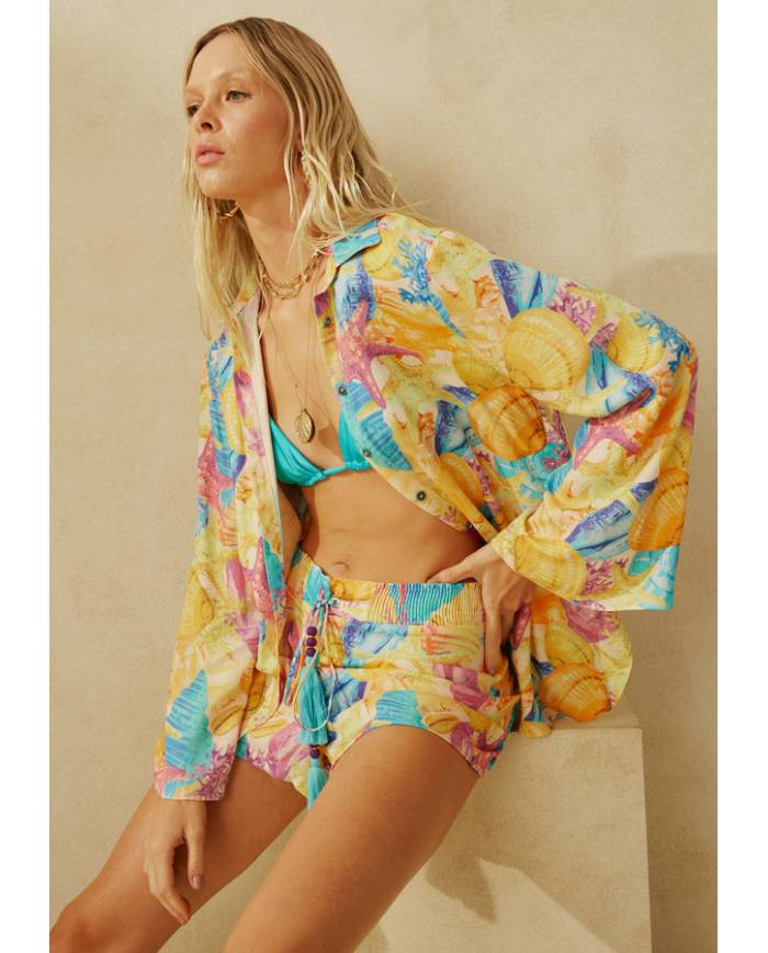 CAMISA+SHORT LANCA PERFUME AMARELO