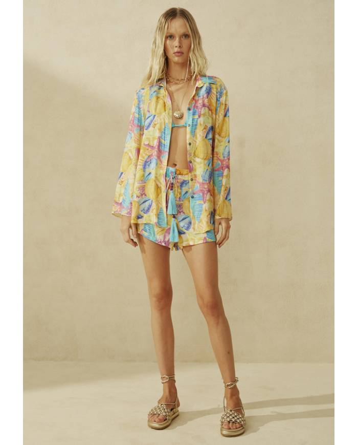 CAMISA+SHORT LANCA PERFUME AMARELO
