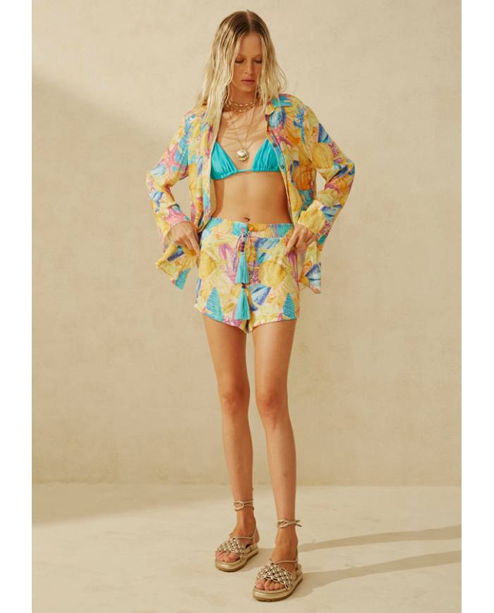 CAMISA+SHORT LANCA PERFUME AMARELO