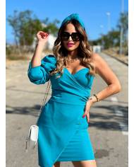 VESTIDO MB ASIMÉTRICO CORTO BOTONES