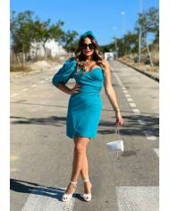 VESTIDO MB ASIMÉTRICO CORTO BOTONES