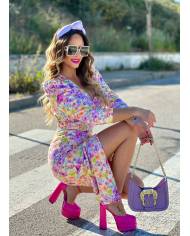 VESTIDO MB DRAPEADO ESTAMPADO