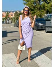 VESTIDO MB ESCOTE ATRAS FALDA LADEADA