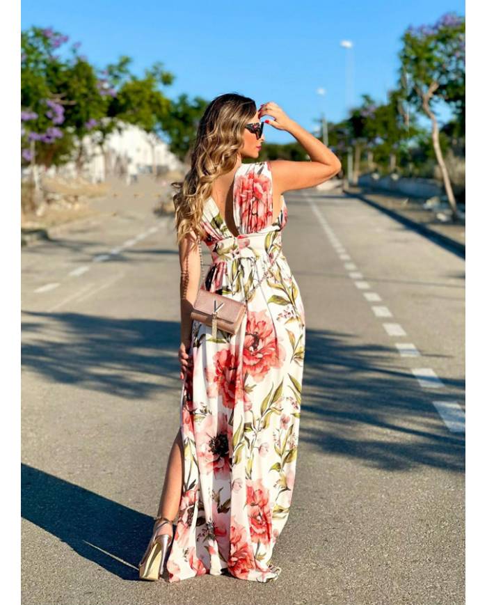 VESTIDO MB TIRANTE GASA ESTAMPADO
