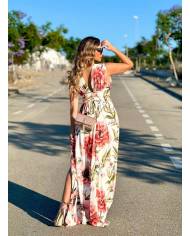 VESTIDO MB TIRANTE GASA ESTAMPADO