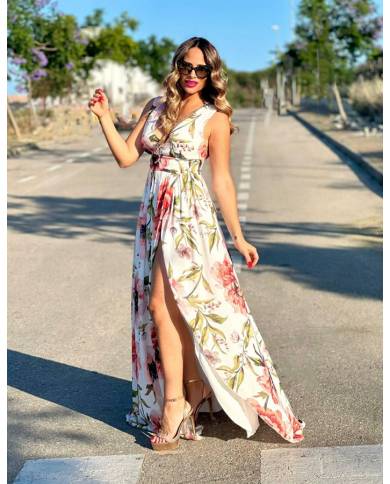 VESTIDO MB TIRANTE GASA ESTAMPADO