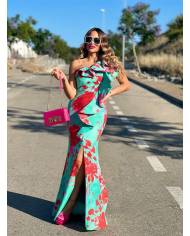 VESTIDO MB LARGO VOLANTE ESTAMPADO