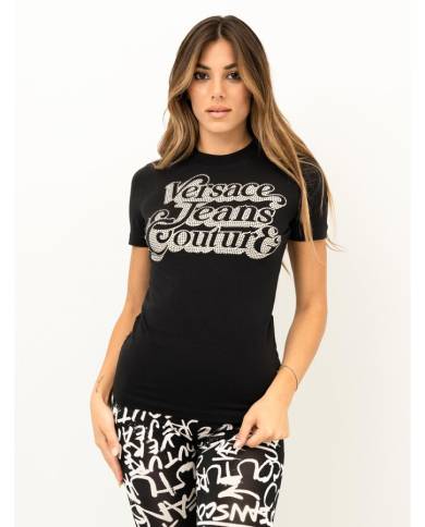 Camiseta Versace logo spen crystal