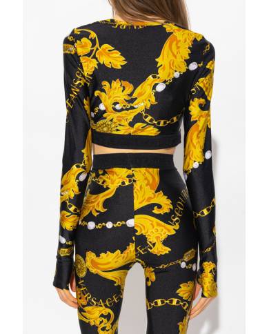 Top Versace couture print chain