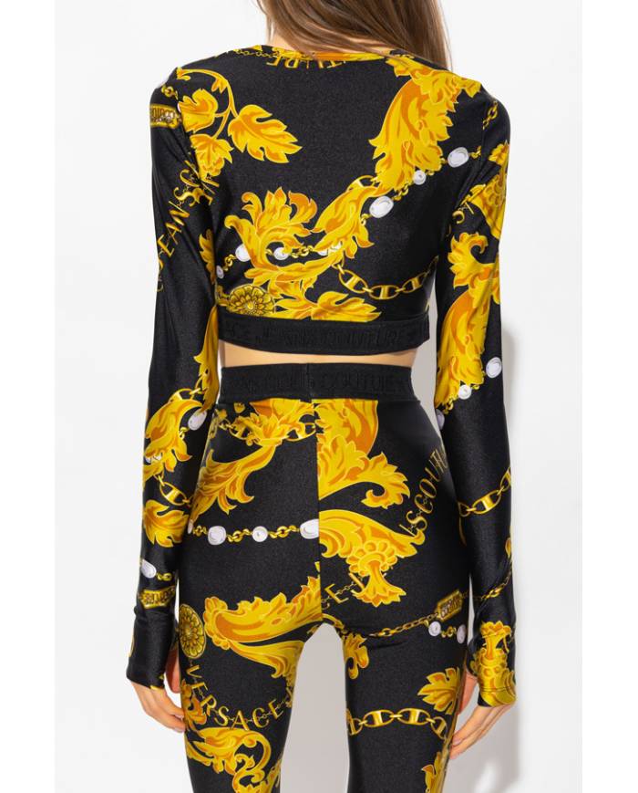 Top Versace couture print chain