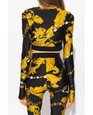 Top Versace couture print chain