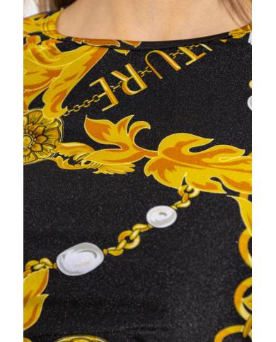 Top Versace couture print chain