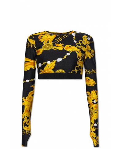 Top Versace couture print chain