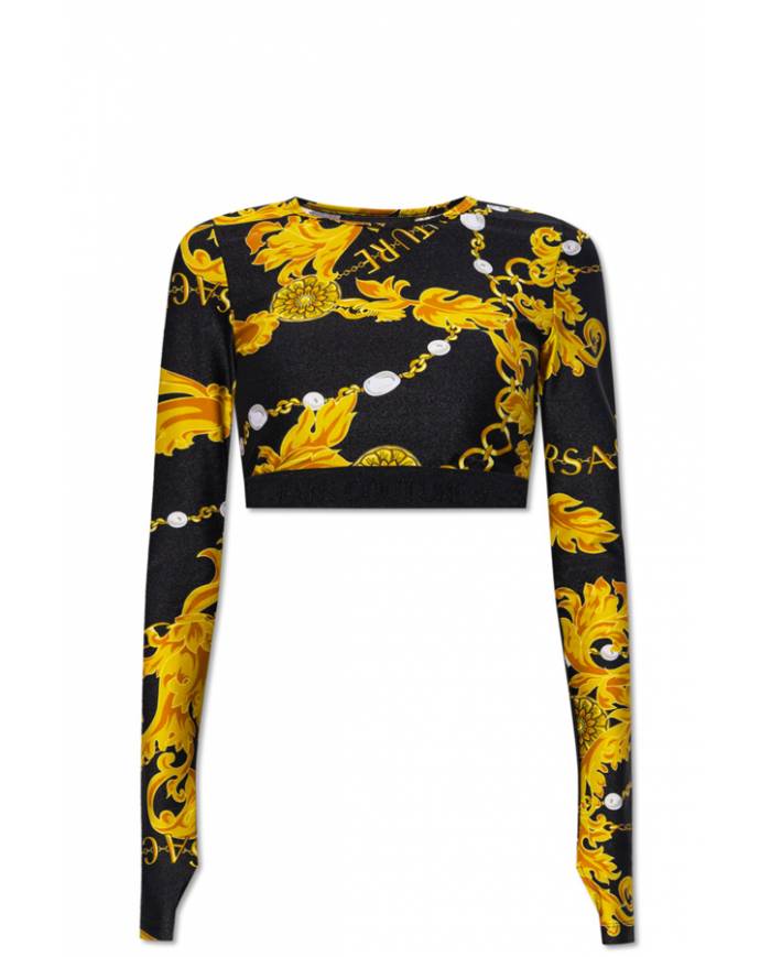 Top Versace couture print chain