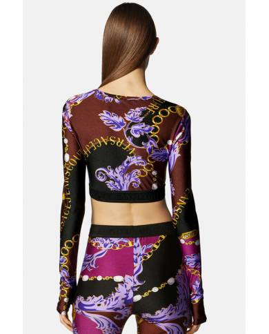 Top Versace couture print chain