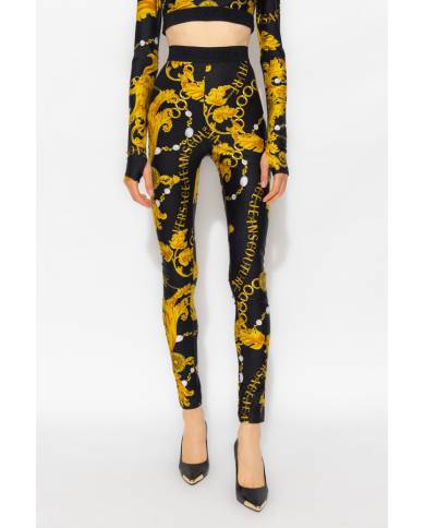 PRINTED LYCRA LEGGINGS for Women - Versace Jeans Couture sale