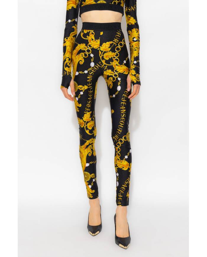 Legging Versace couture print chain