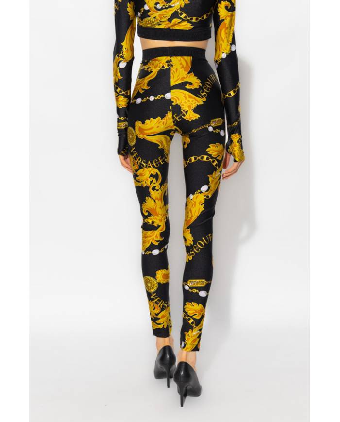 Legging Versace couture print chain