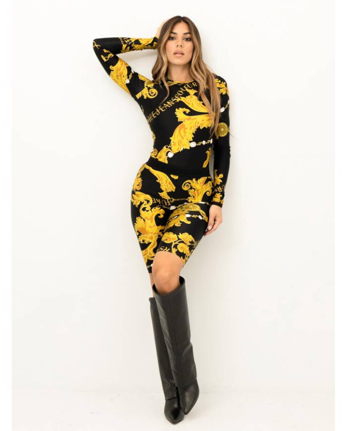 Biker Versace Couture print chain