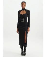 Vestido Lanca Perfume midi com cinto