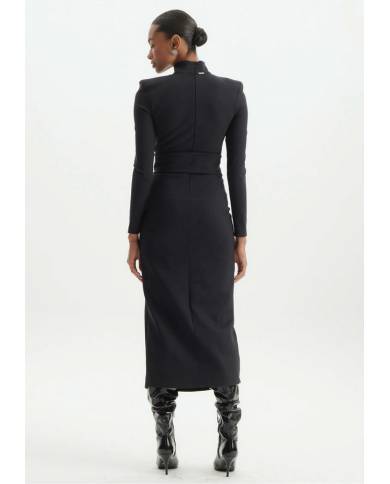 Vestido Lanca Perfume midi com cinto