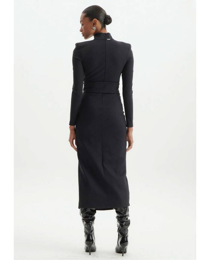 Vestido Lanca Perfume midi com cinto