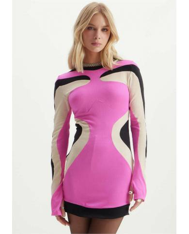 Vestido Lanca Perfume recortes