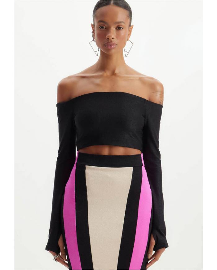 Top+falda Lanca Perfume cropped