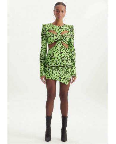 Vestido Lanca Perfume cut off asimetrico