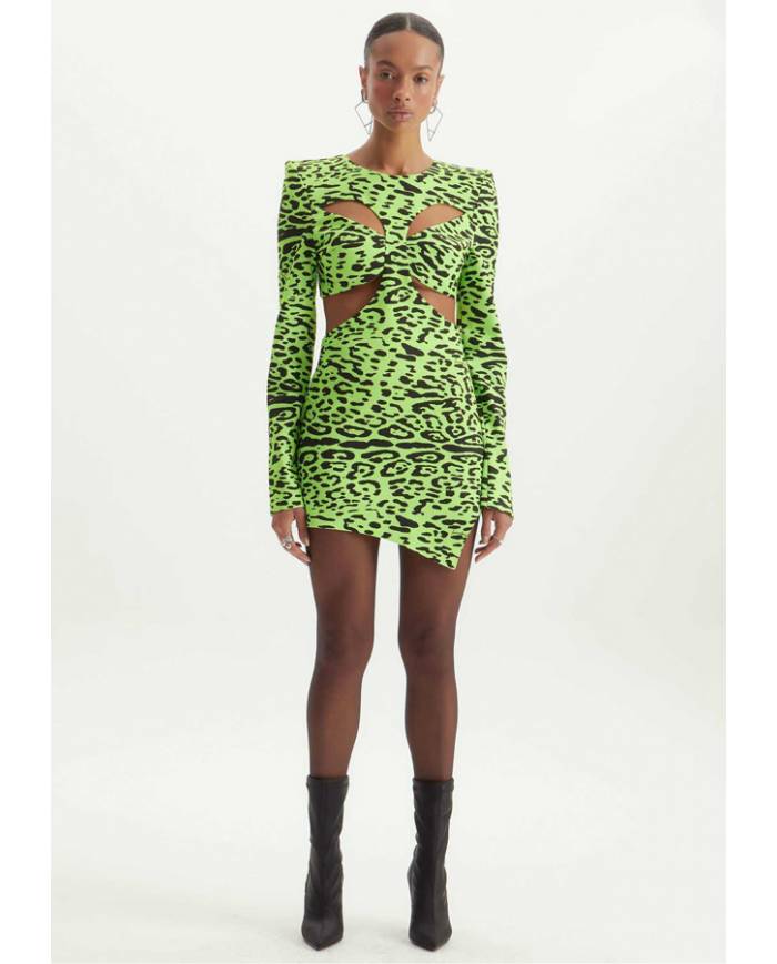 Vestido Lanca Perfume cut off asimetrico
