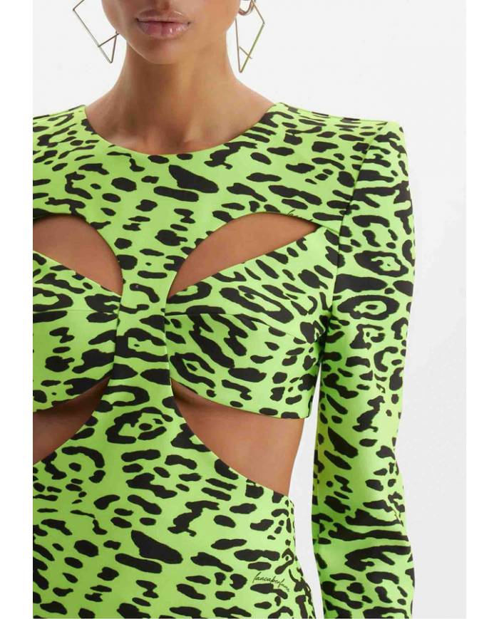 Vestido Lanca Perfume cut off asimetrico