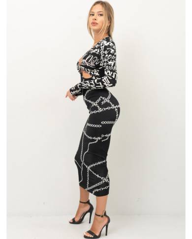 Vestido Versace Couture print necklace