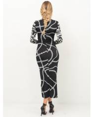 Vestido Versace Couture print necklace
