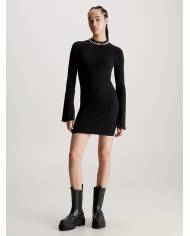 Vestido Calvin Klein logo intarsia